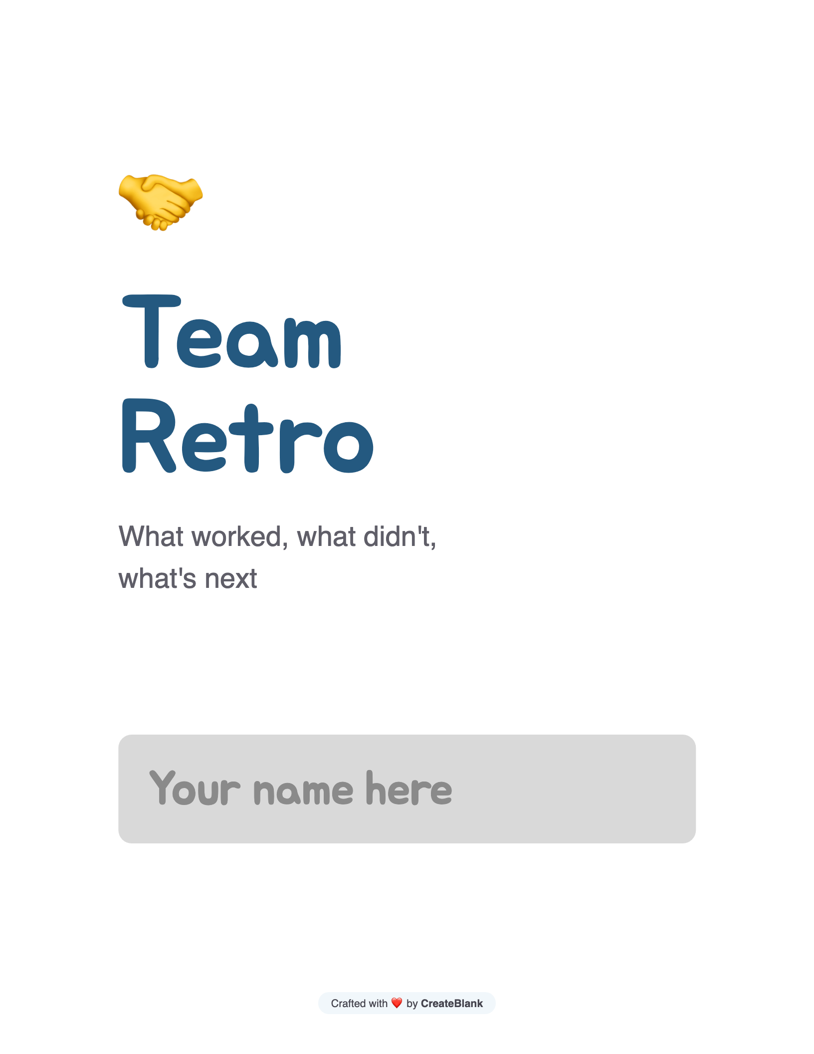 Ocean blue cover of a team retrospective workshop workbook